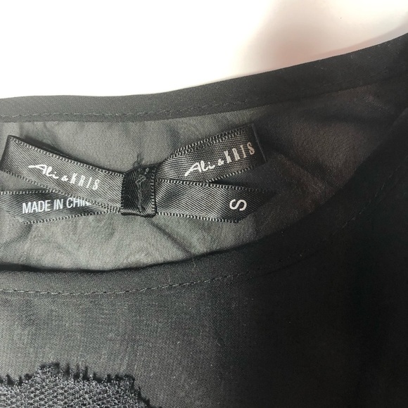 Ali & Kris lace trimmed open back black Blouse - Picture 7 of 7